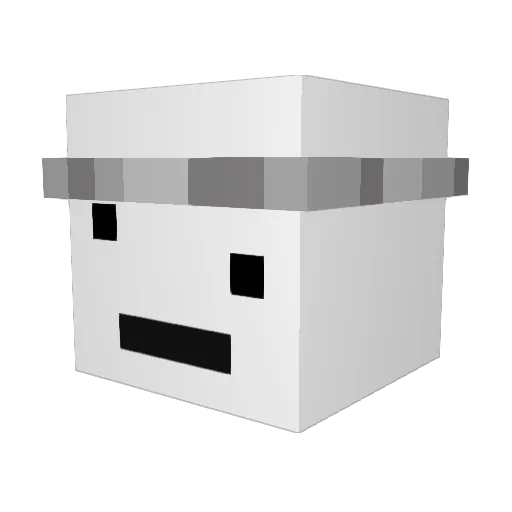 _43mionez Minecraft avatar head, 3D render