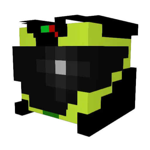_46_ Minecraft avatar head, 3D render
