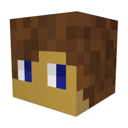 _4D4M_ Minecraft avatar head, 3D render