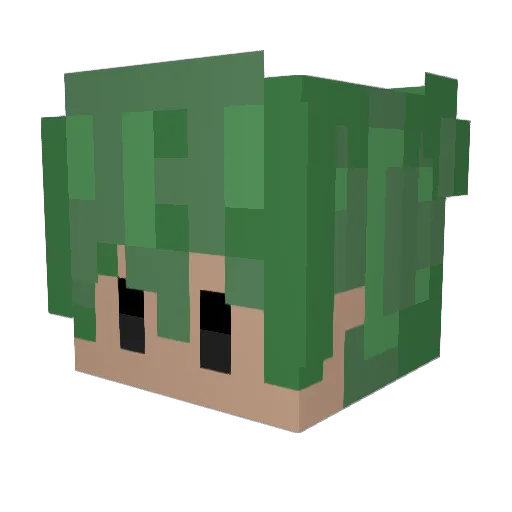 _4cus Minecraft avatar head, 3D render