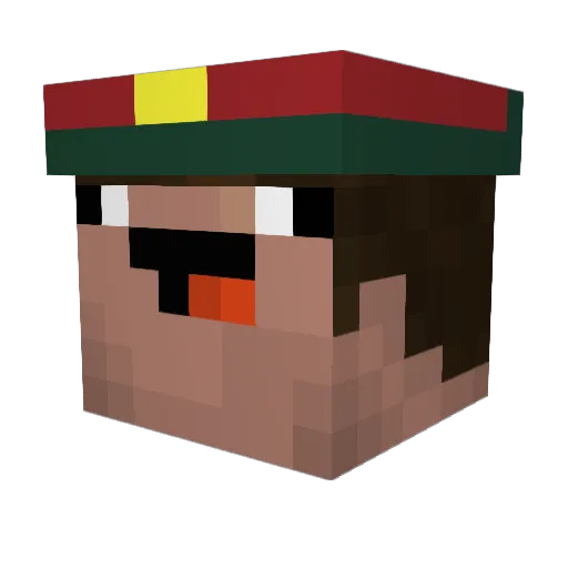 _4eRnUsh Minecraft avatar head, 3D render