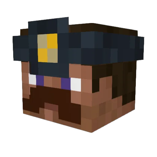 _4y Minecraft avatar head, 3D render