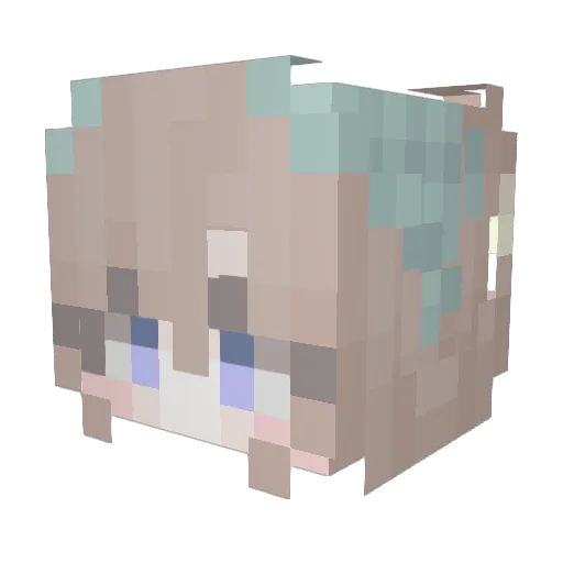 _4yrs Minecraft avatar head, 3D render