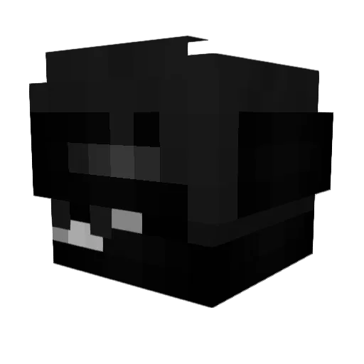 _52qp Minecraft avatar head, 3D render