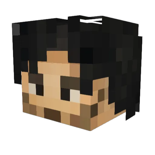_5head Minecraft avatar head, 3D render