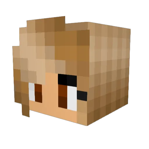 _5tempy Minecraft avatar head, 3D render