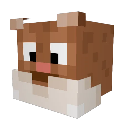 _65 Minecraft avatar head, 3D render
