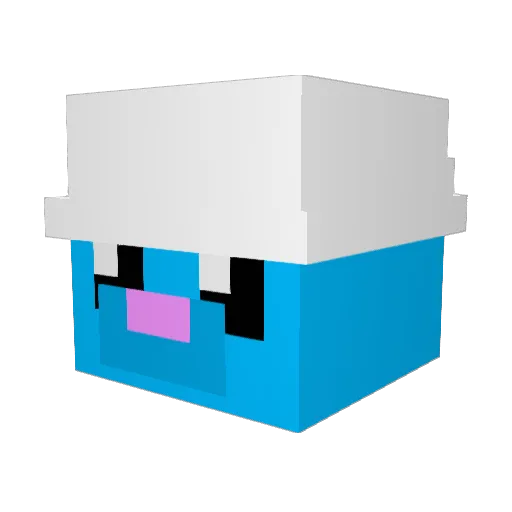 _6Kraken9_ Minecraft avatar head, 3D render