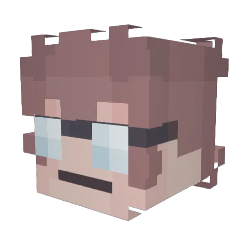_6_meter_kuk_ Minecraft avatar head, 3D render