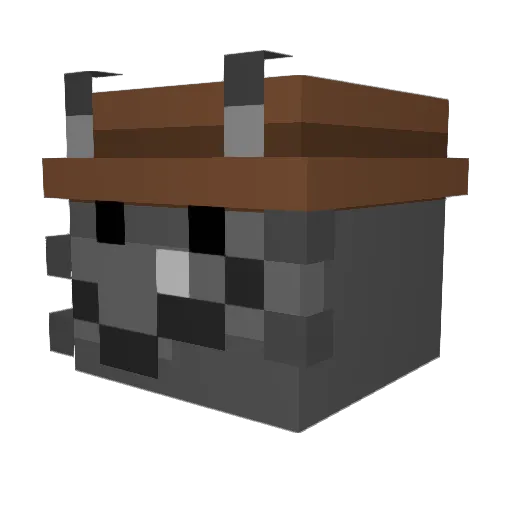 _6yarii Minecraft avatar head, 3D render