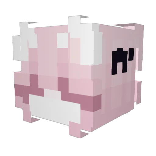 _738 Minecraft avatar head, 3D render
