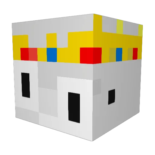 _77x_ Minecraft avatar head, 3D render