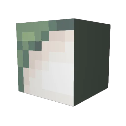 _7_ Minecraft avatar head, 3D render