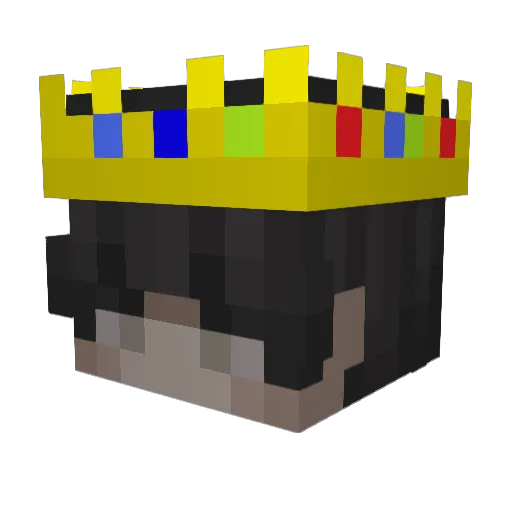 _7e Minecraft avatar head, 3D render