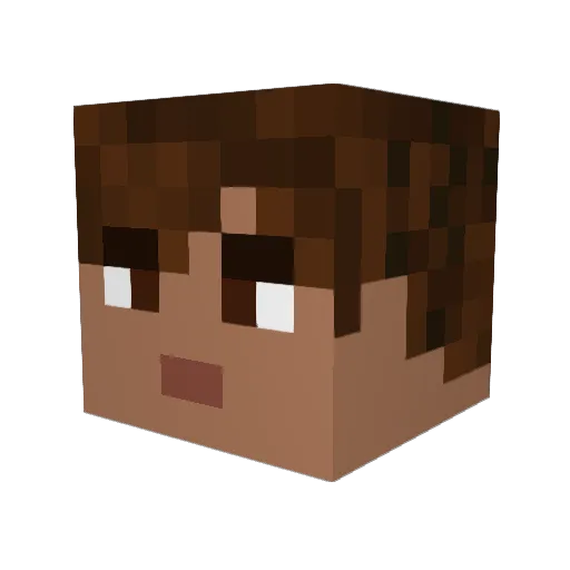 _7evenx_ Minecraft avatar head, 3D render