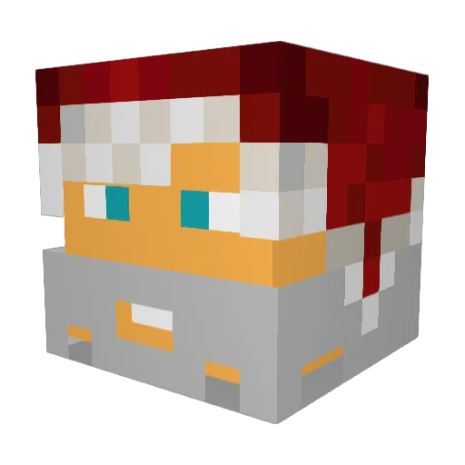 _7h0R_ Minecraft avatar head, 3D render