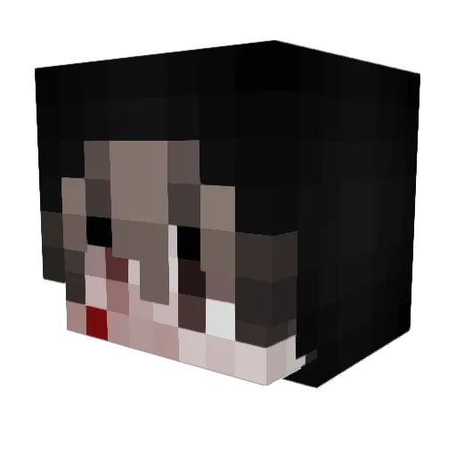 _80s Minecraft avatar head, 3D render
