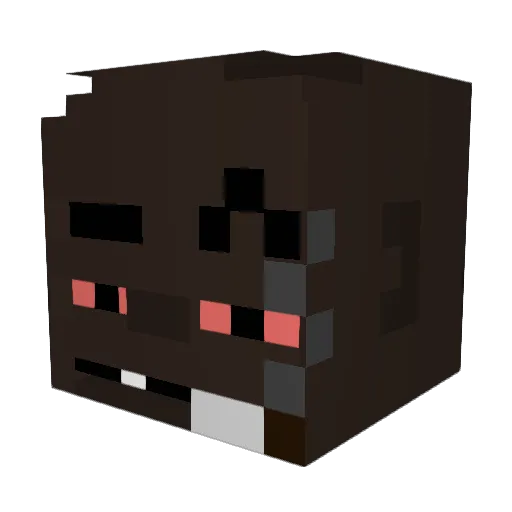_8san Minecraft avatar head, 3D render