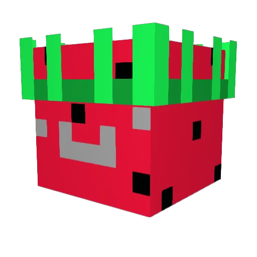 _9282 Minecraft avatar head, 3D render