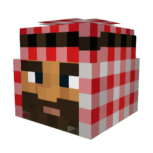 _A1taiR_ Minecraft avatar head, 3D render