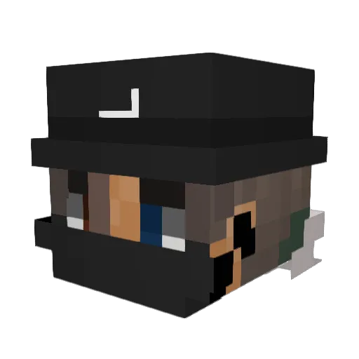 _A2K_ Minecraft avatar head, 3D render