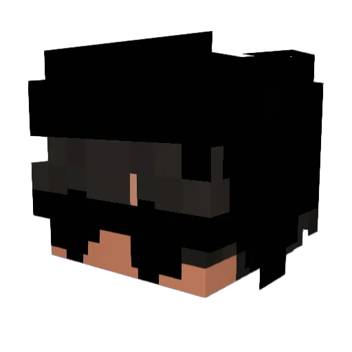 _A2tral Minecraft avatar head, 3D render