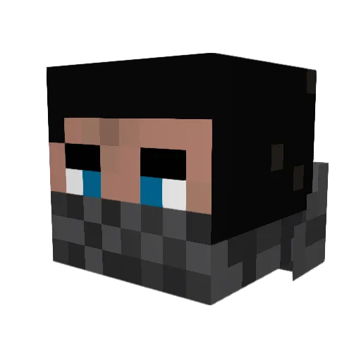 _ABA_ Minecraft avatar head, 3D render