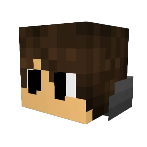 _AJR Minecraft avatar head, 3D render