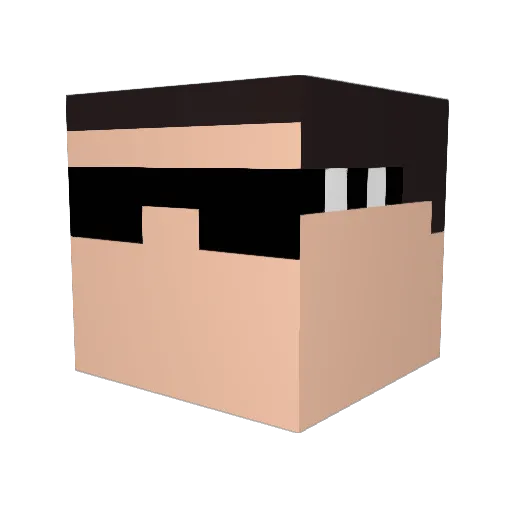 _AJV_ Minecraft avatar head, 3D render