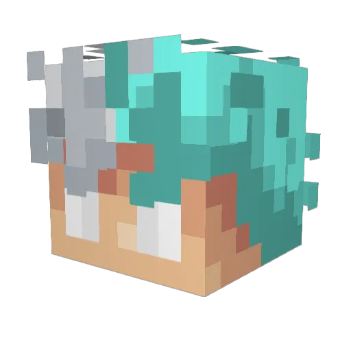 _ALEJOCHAS_ Minecraft avatar head, 3D render