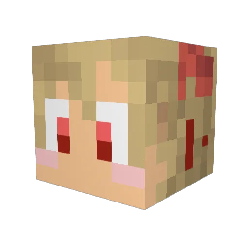 _ALICIA_ Minecraft avatar head, 3D render