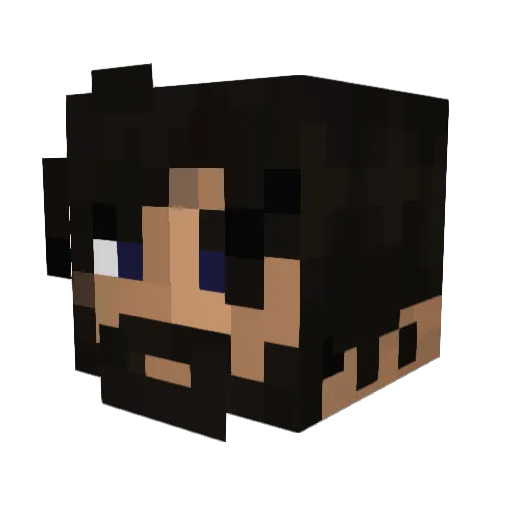 _AMLet_ Minecraft avatar head, 3D render