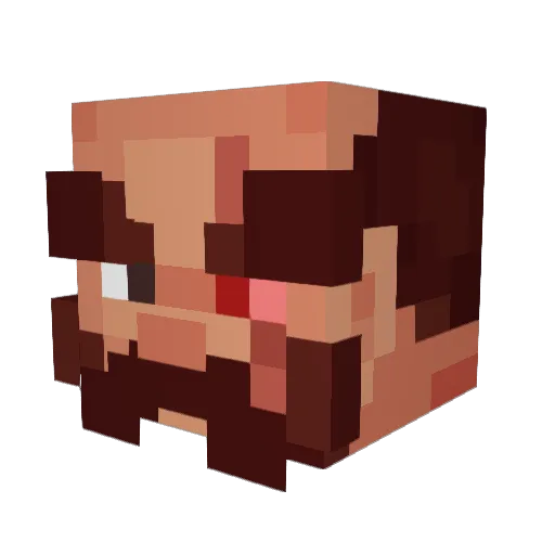 _ARASHKA_ Minecraft avatar head, 3D render