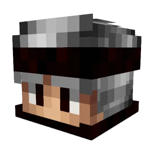 _AY0_ Minecraft avatar head, 3D render