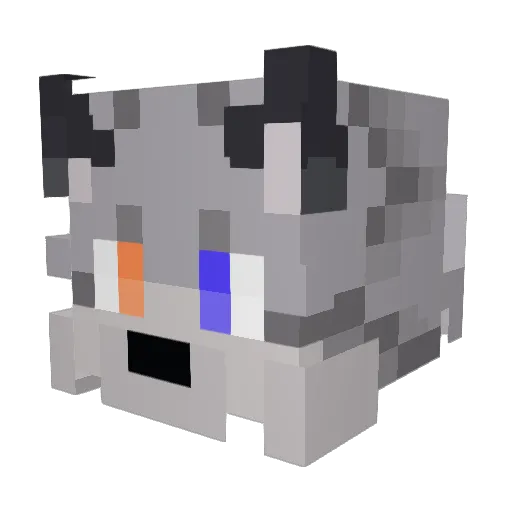 _AZELS_ Minecraft avatar head, 3D render