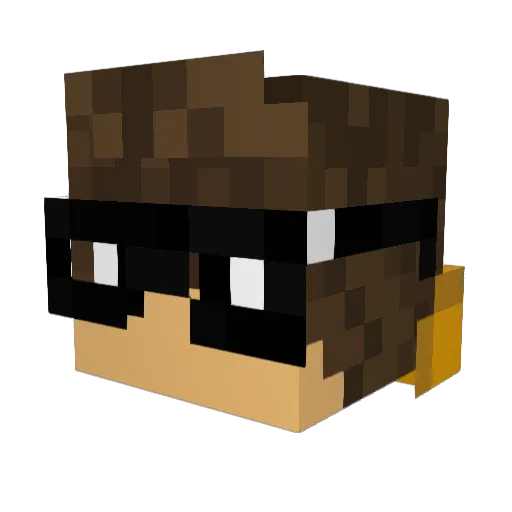 _A_N_T_E_R_ Minecraft avatar head, 3D render