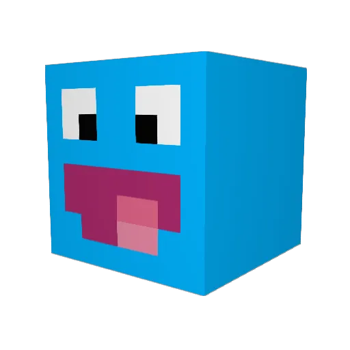 _Aad Minecraft avatar head, 3D render