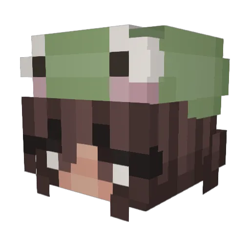 _Abbie_C_ Minecraft avatar head, 3D render
