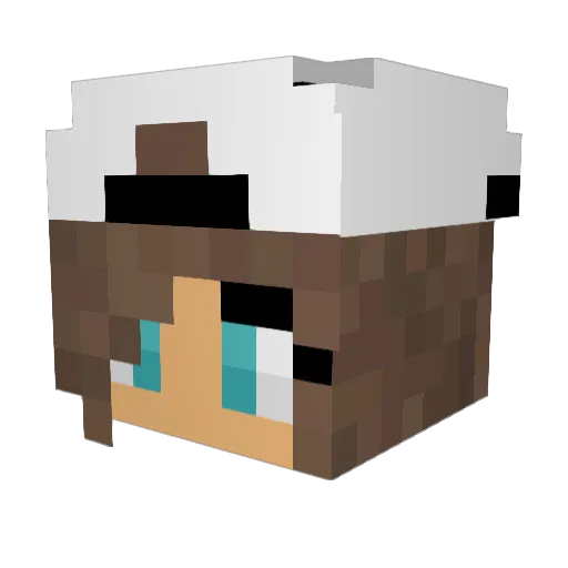 _Abby5678_ Minecraft avatar head, 3D render
