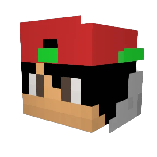 _Abcik_ Minecraft avatar head, 3D render