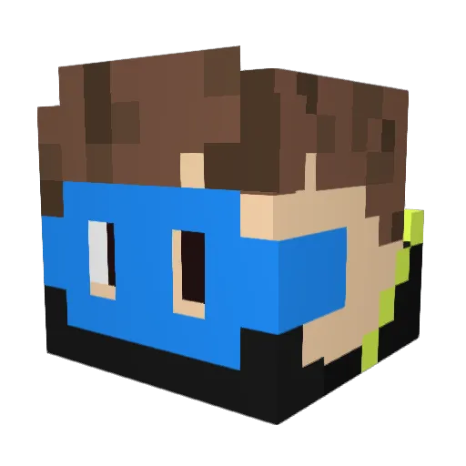_Abie7100_ Minecraft avatar head, 3D render