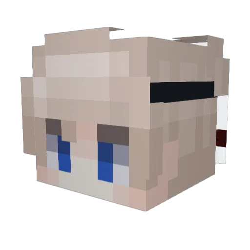 _Able Minecraft avatar head, 3D render