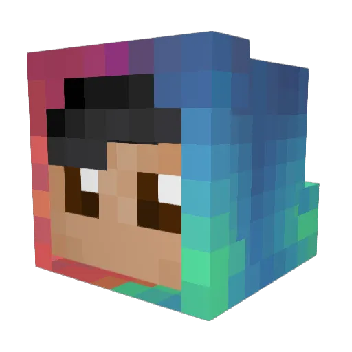 _Abraxus_ Minecraft avatar head, 3D render