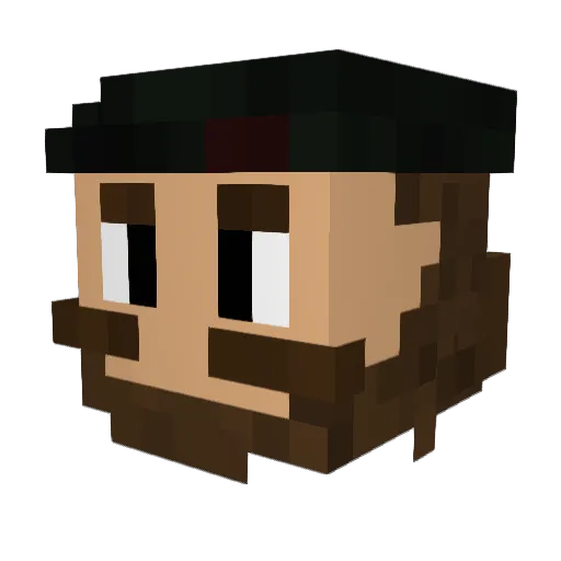 _AcuNa Minecraft avatar head, 3D render