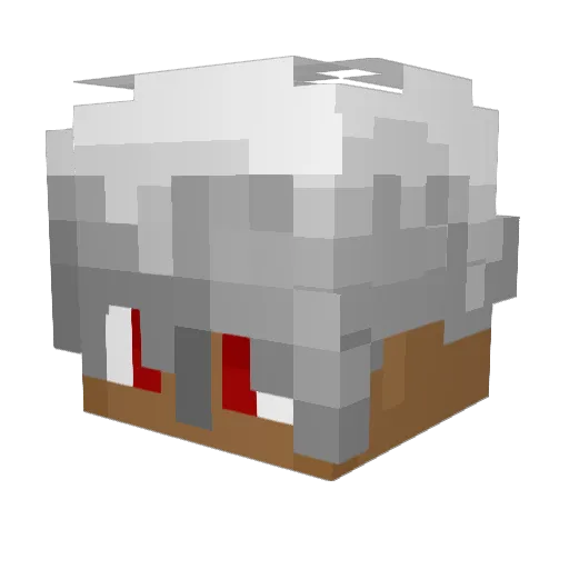 _Adamay Minecraft avatar head, 3D render