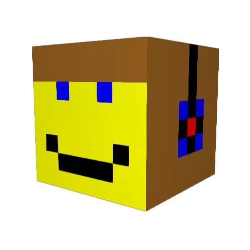 _Adhamek26 Minecraft avatar head, 3D render