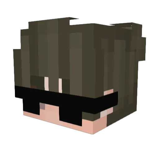 _Admin35_ Minecraft avatar head, 3D render
