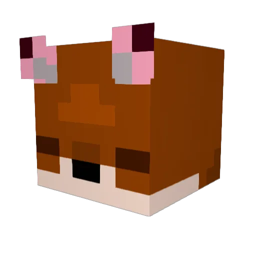 _Adored_ Minecraft avatar head, 3D render