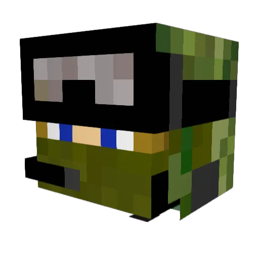 _AdriMan_ Minecraft avatar head, 3D render