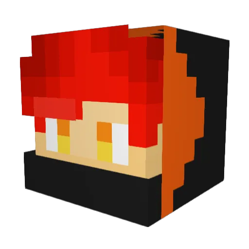_Aeternum_ Minecraft avatar head, 3D render